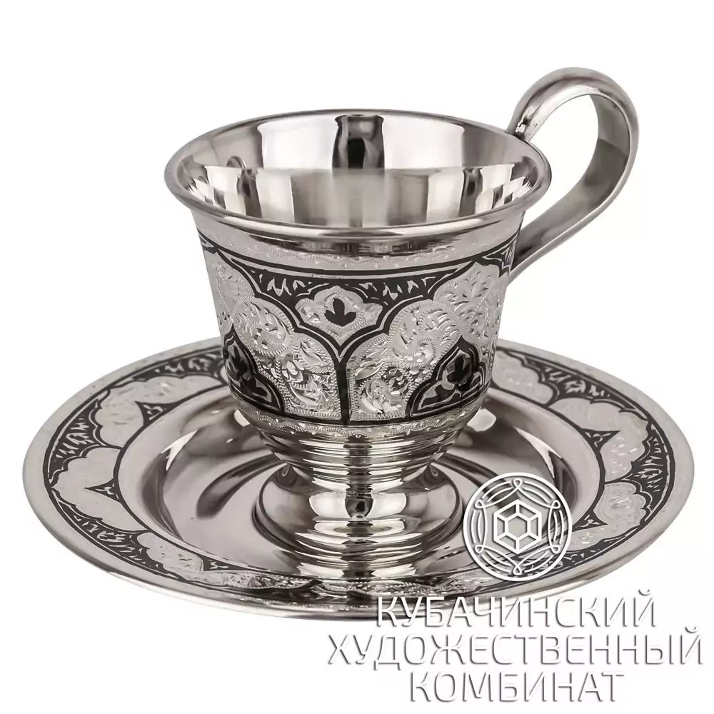 Кофейная пара из серебра на 60 мл