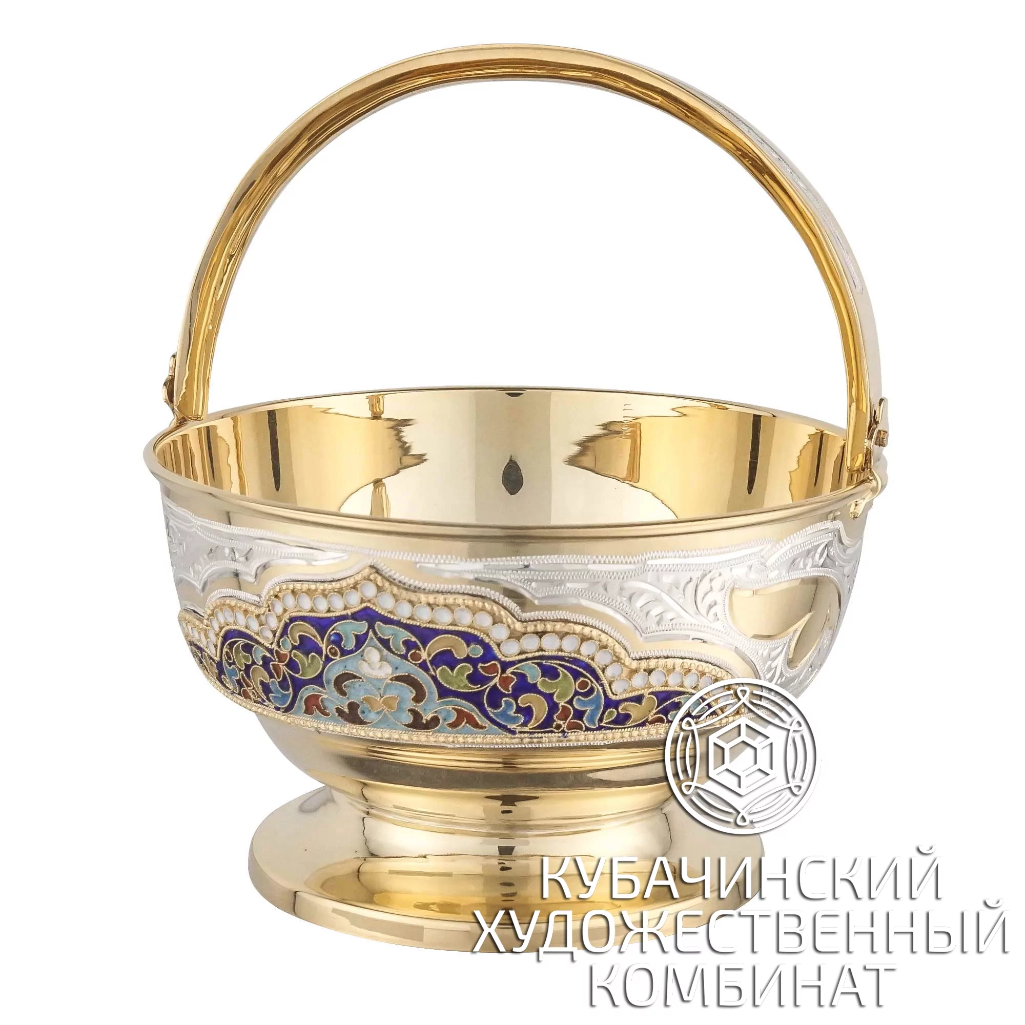 Конфетница из серебра