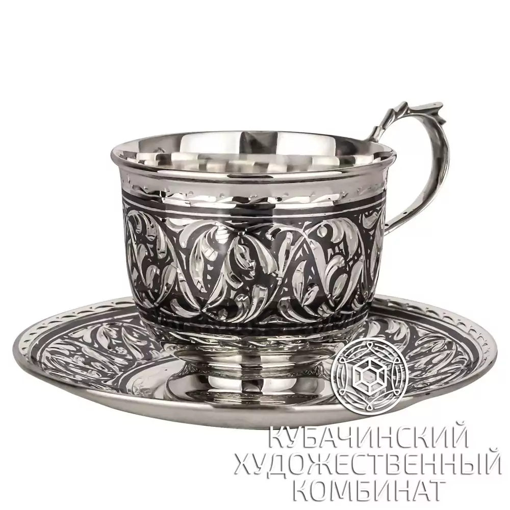 Кофейная пара из серебра на 110 мл