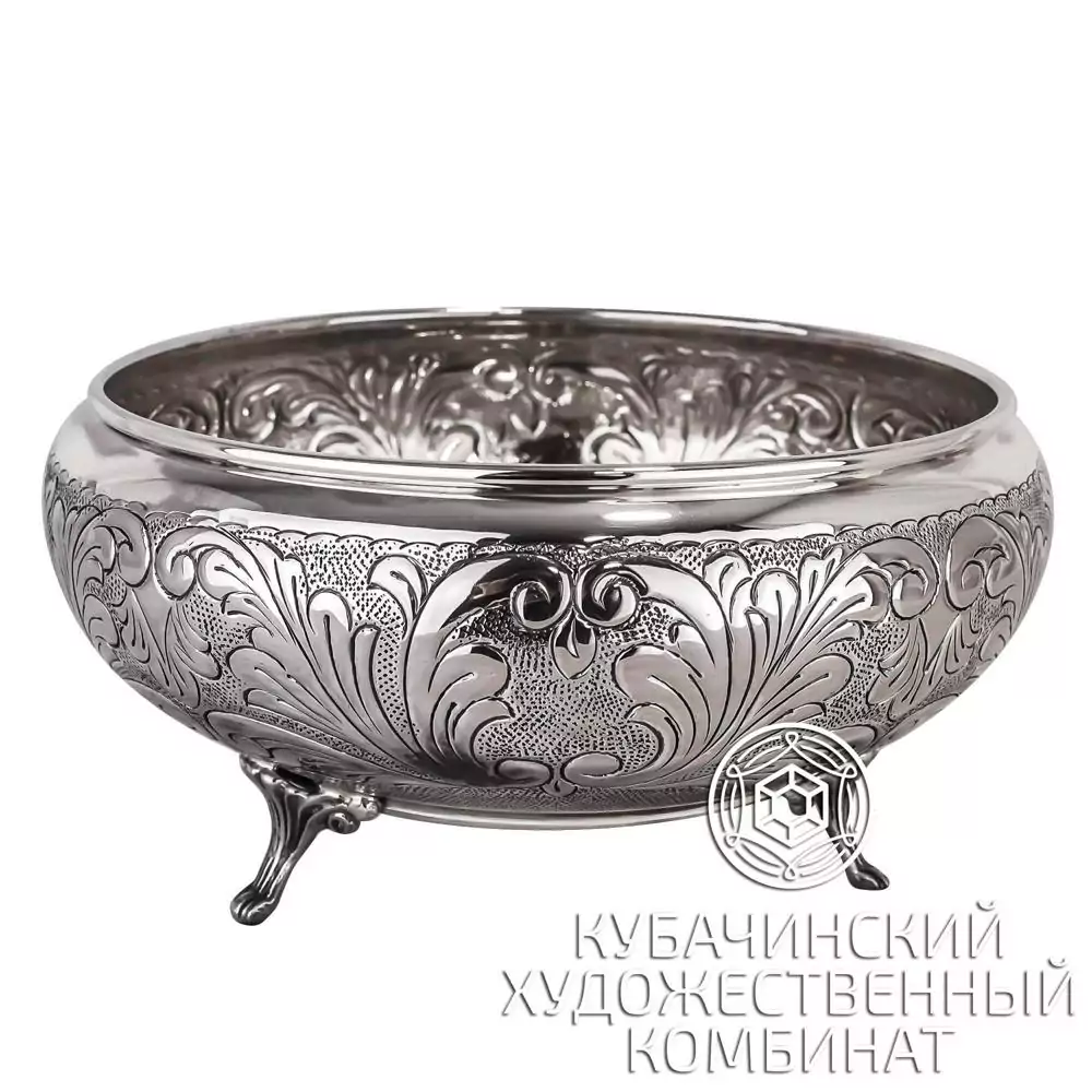 Конфетница серебряная 925 пробы