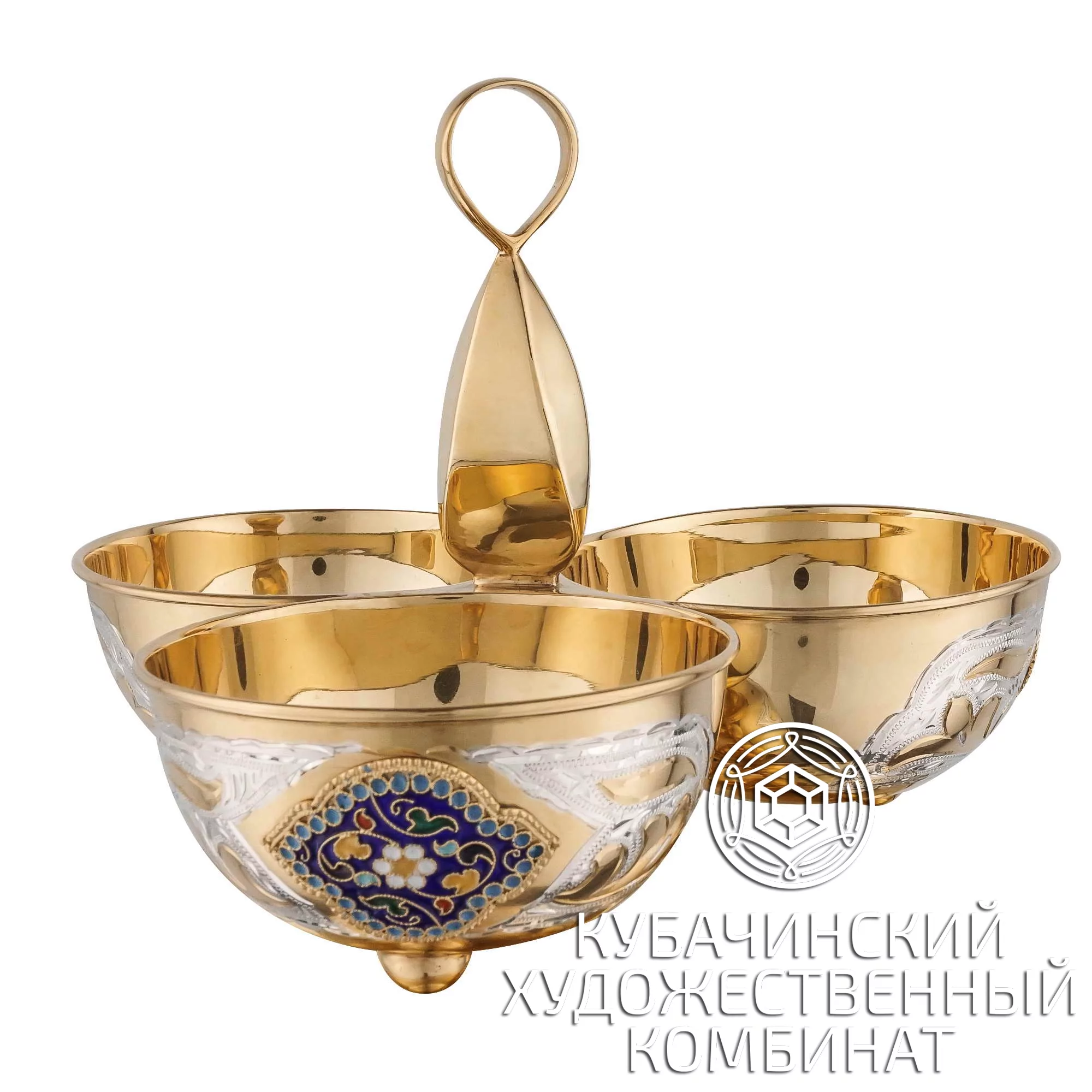 Менажница из серебра
