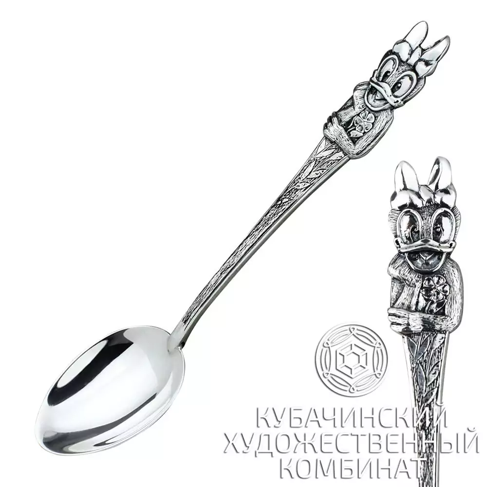 Ложка чайная "Дейзи Дак" из серебра
