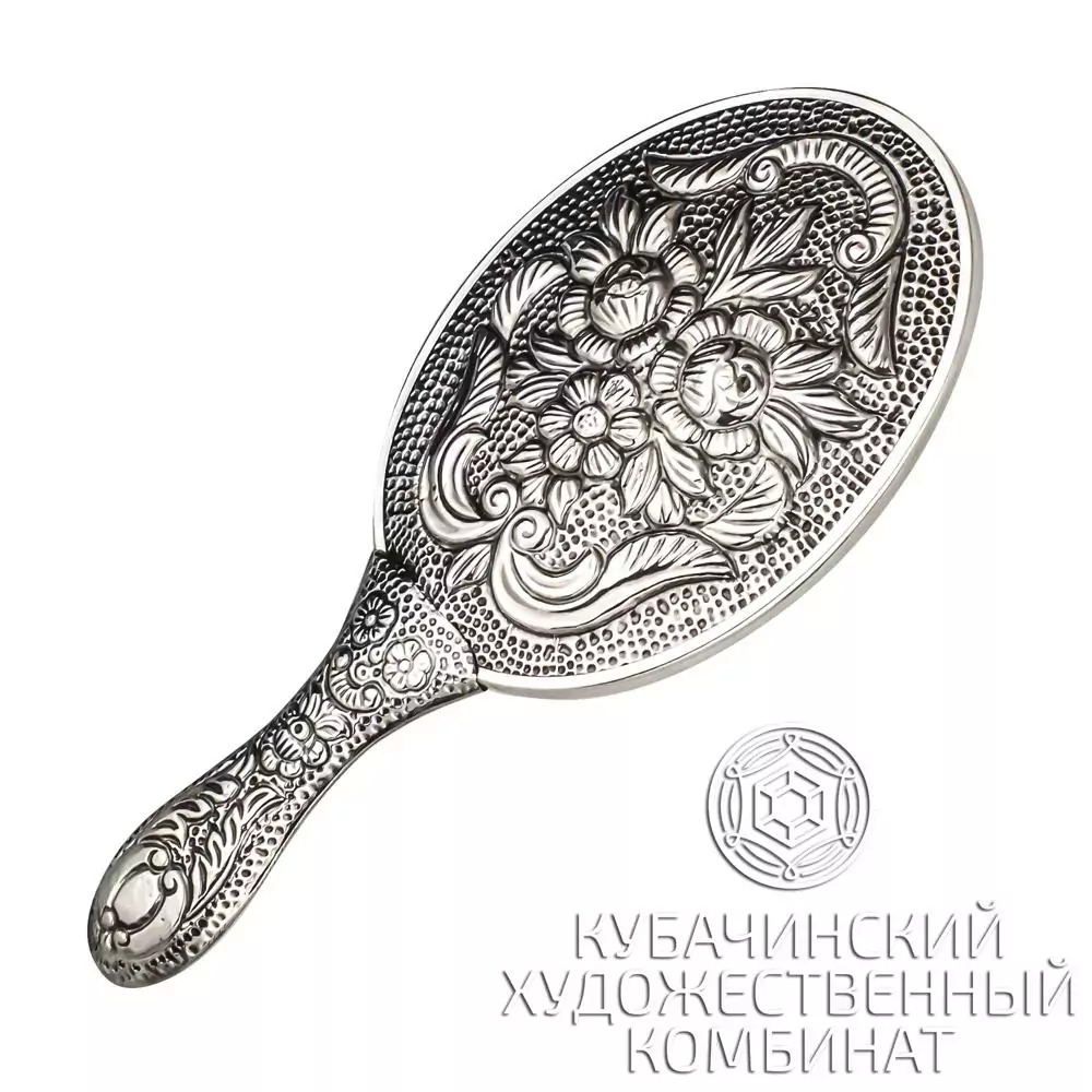 Зеркало "Ромашка" из серебра 925 пробы