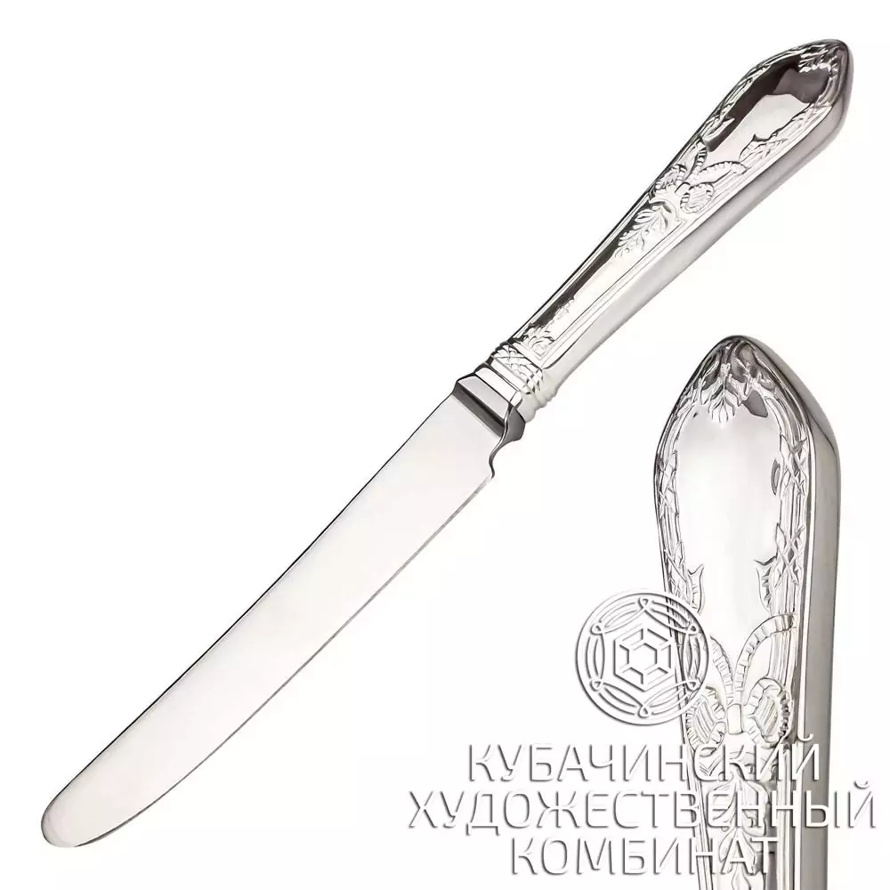 Нож десертный «Бантик» из серебра 925 пробы