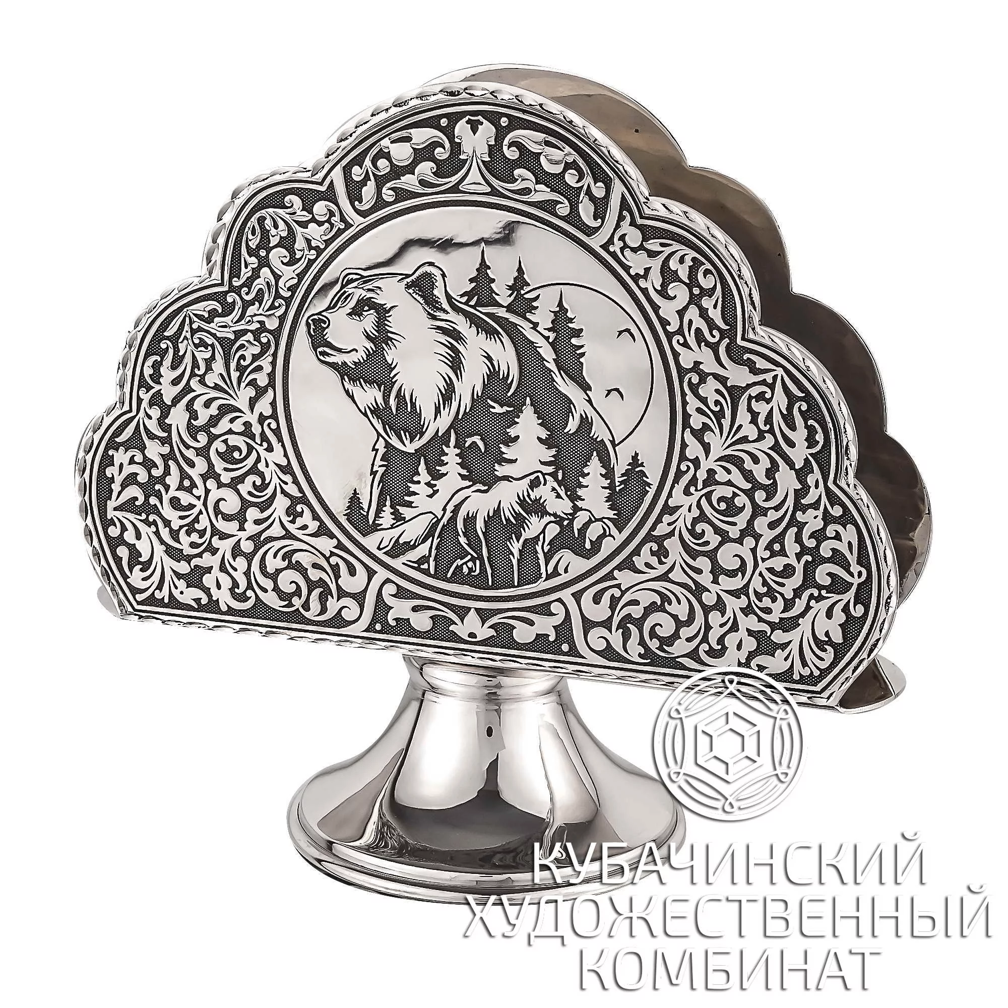 Салфетница из серебра