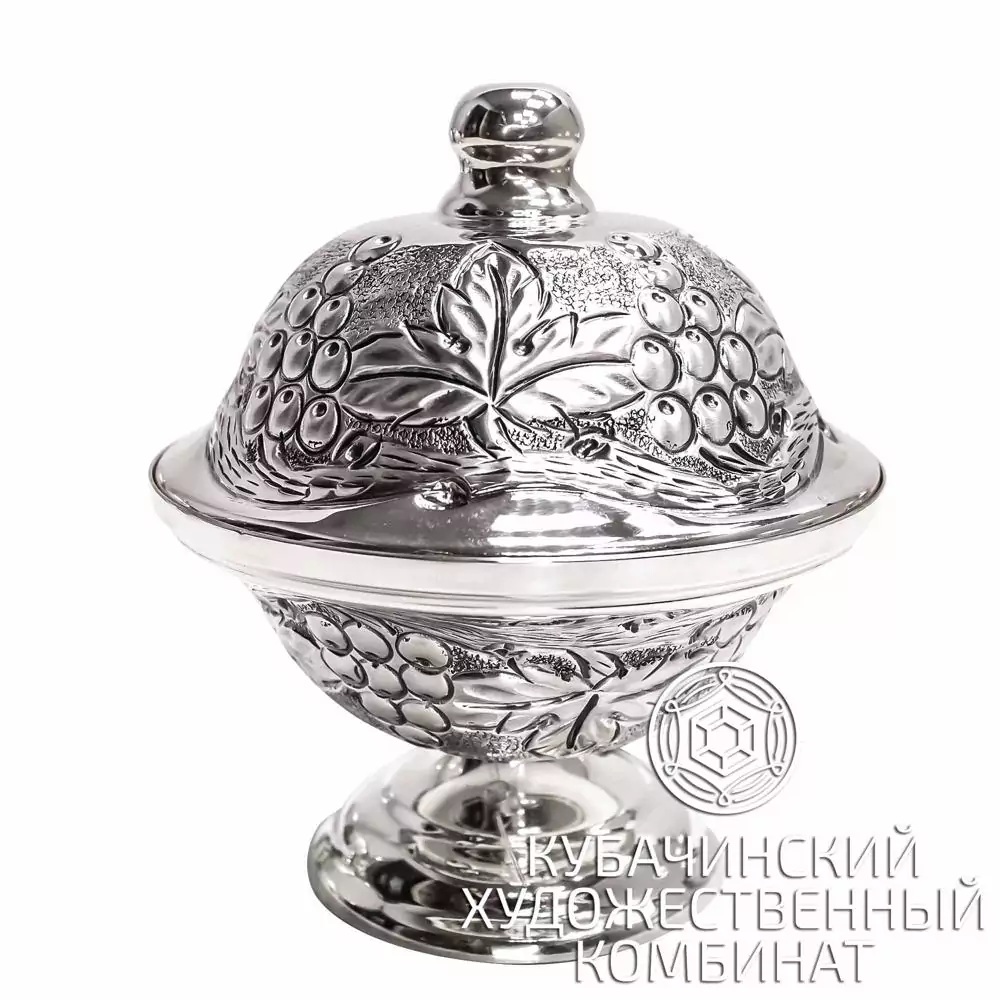 Икорница серебряная 925 пробы на 110 мл