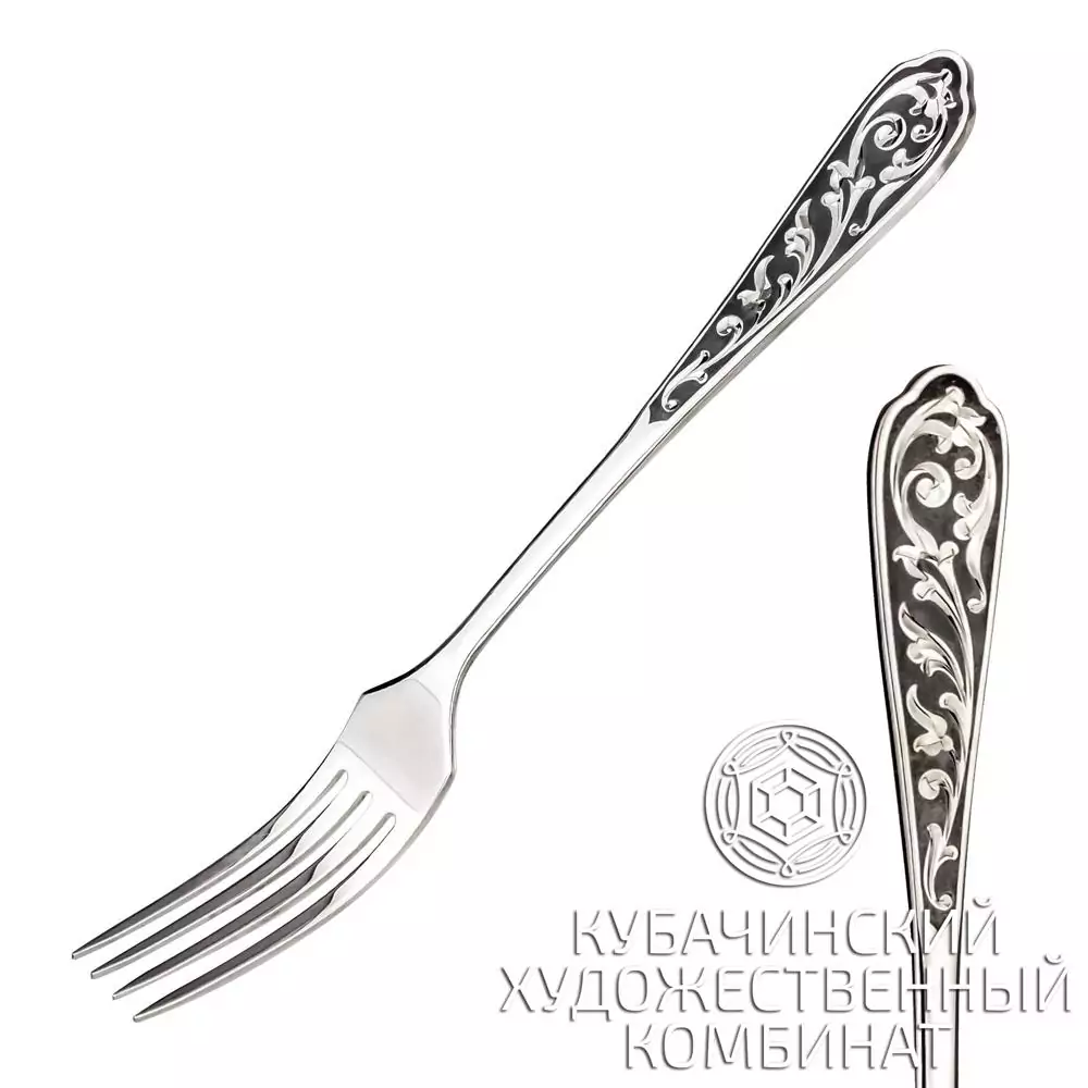 Вилка десертная из серебра 925