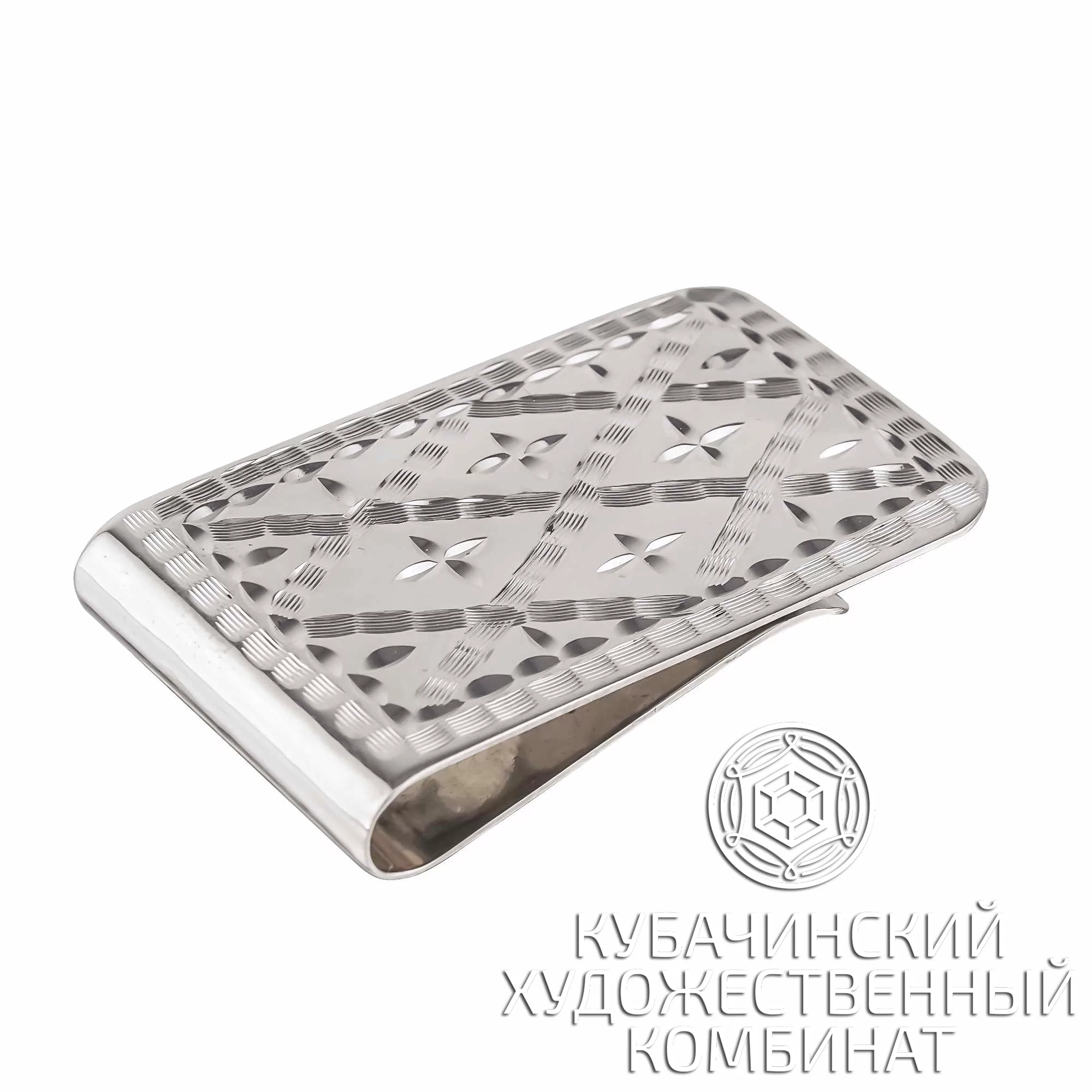 Зажим для денег из серебра