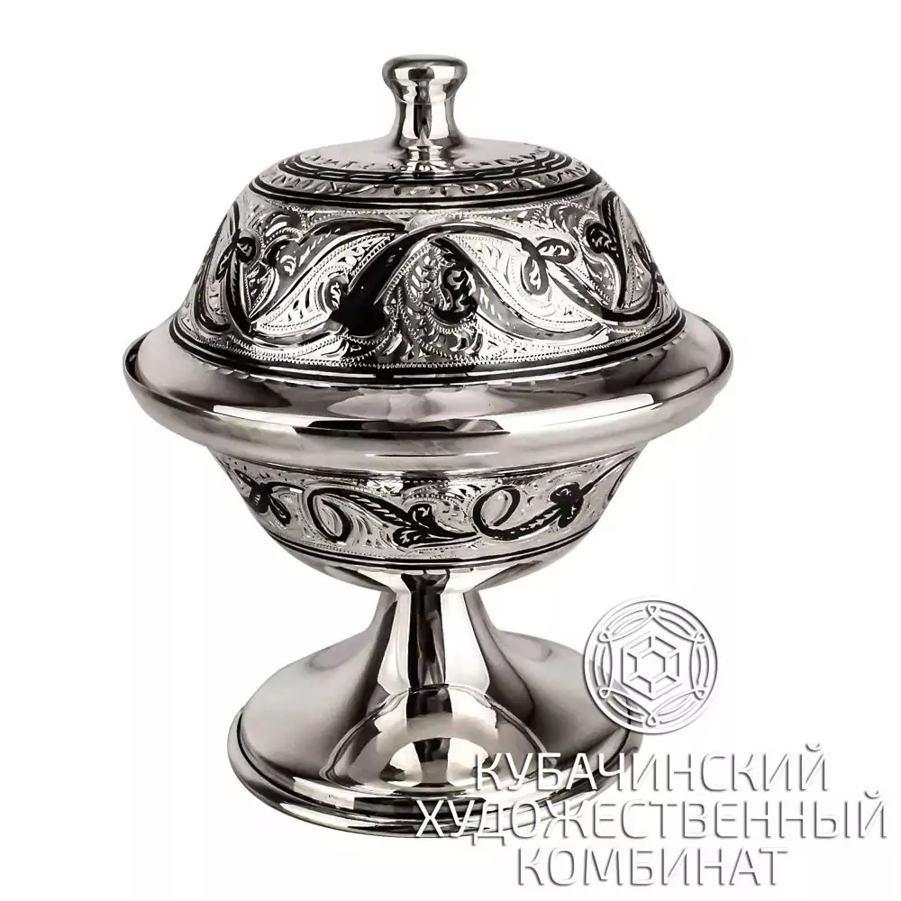 Икорница из серебра на 120 мл