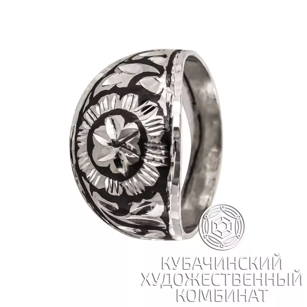 Кольцо "Цветок" из серебра