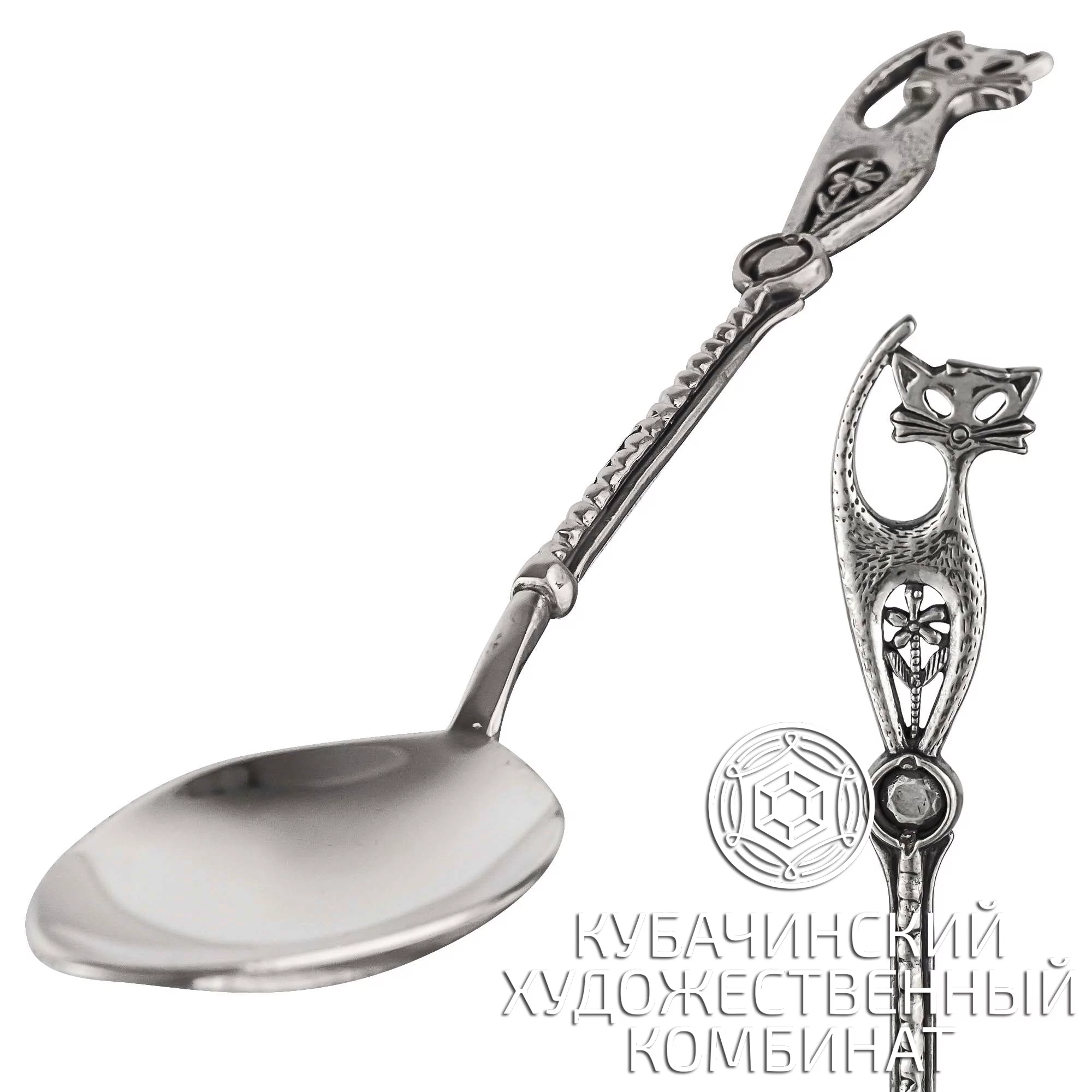 Ложка чайная из серебра 925 пробы