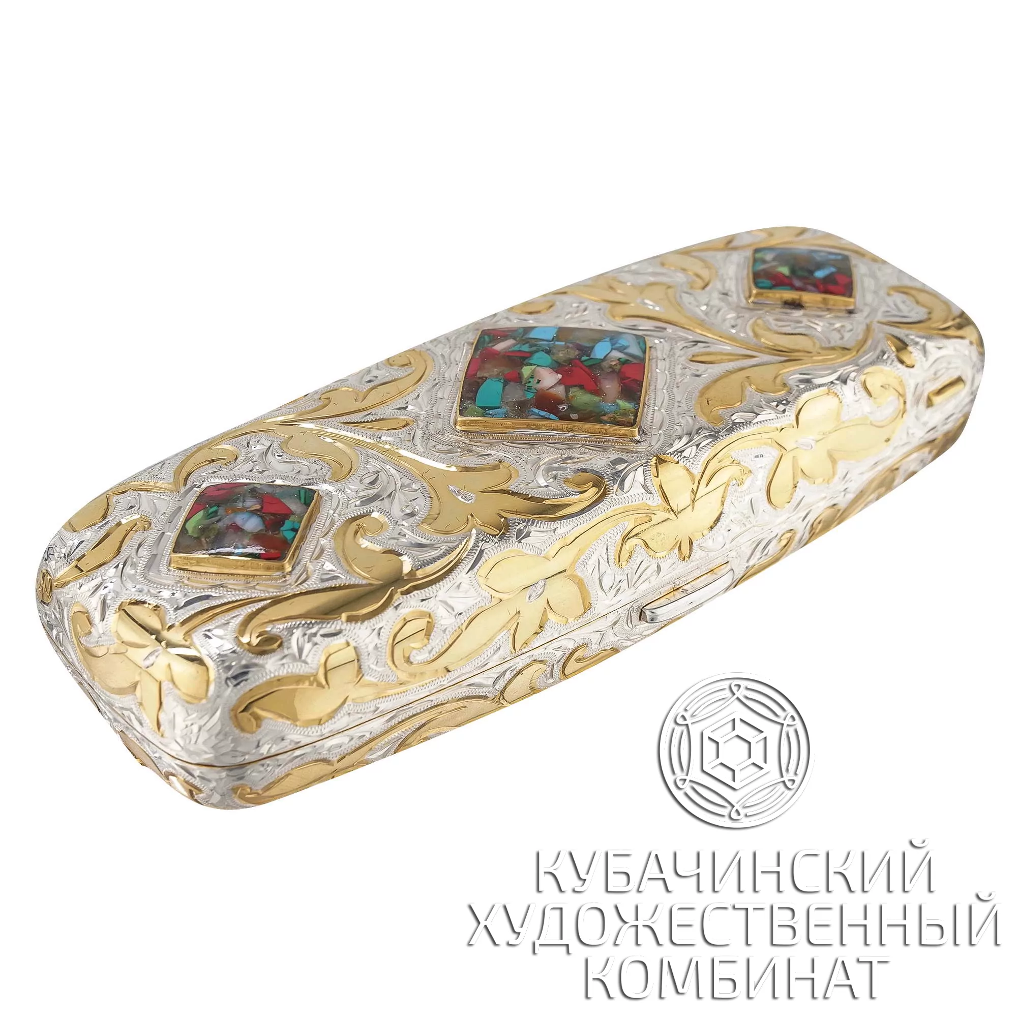 Футляр серебряный для очков 