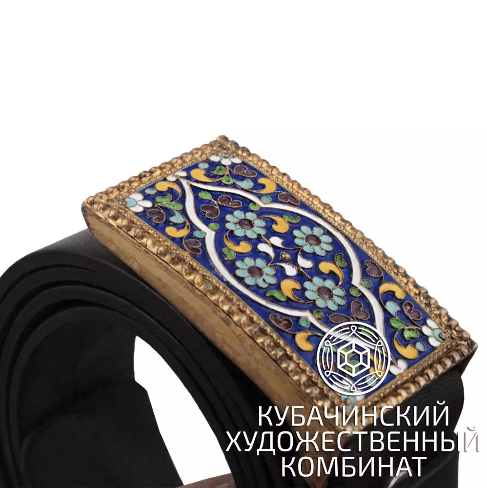 Пряжка с позолотой и эмалью