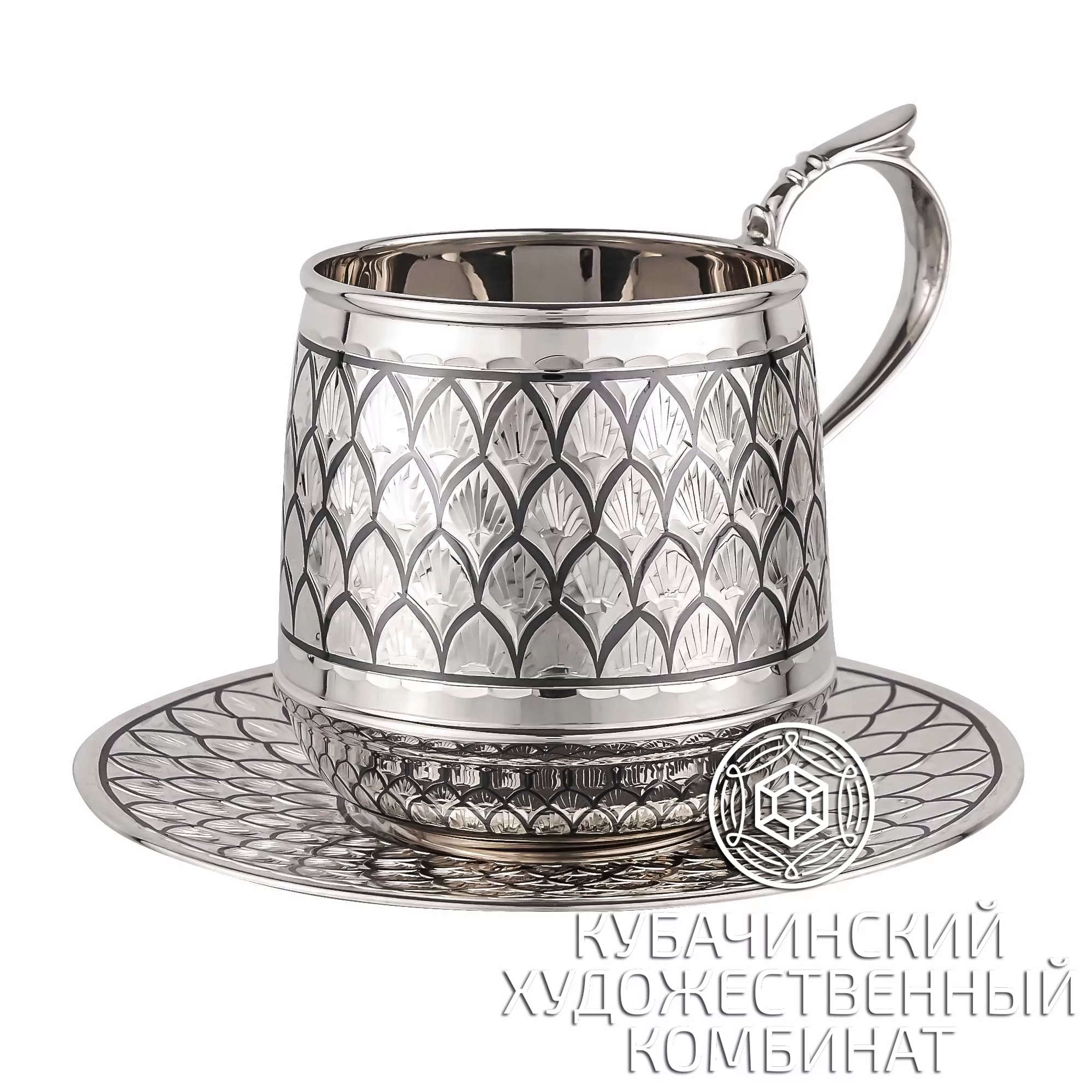 Чайная пара из серебра на 175 мл