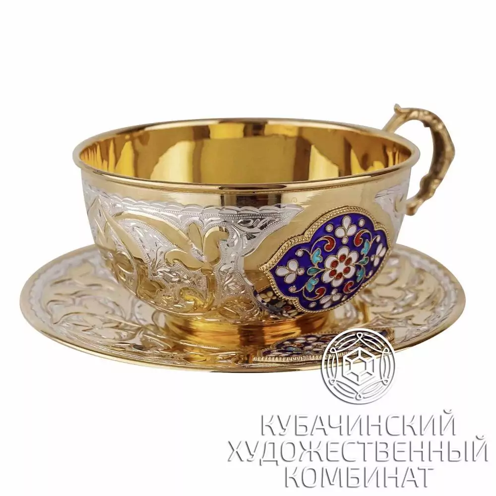 Чайная пара из серебра на 155 мл