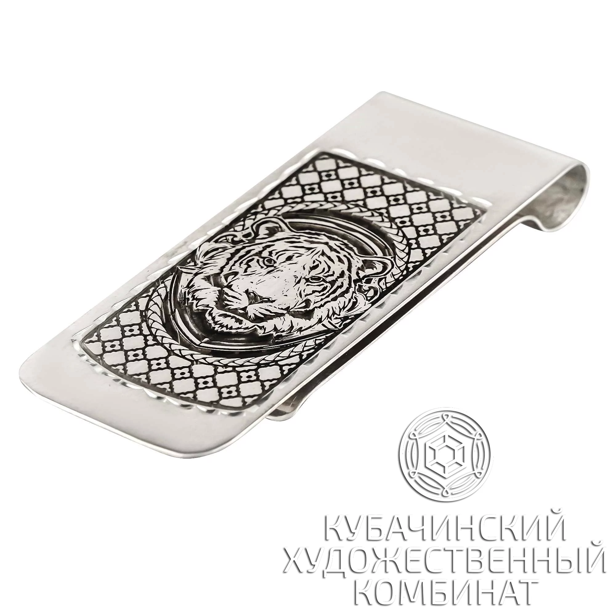 Зажим для денег из серебра