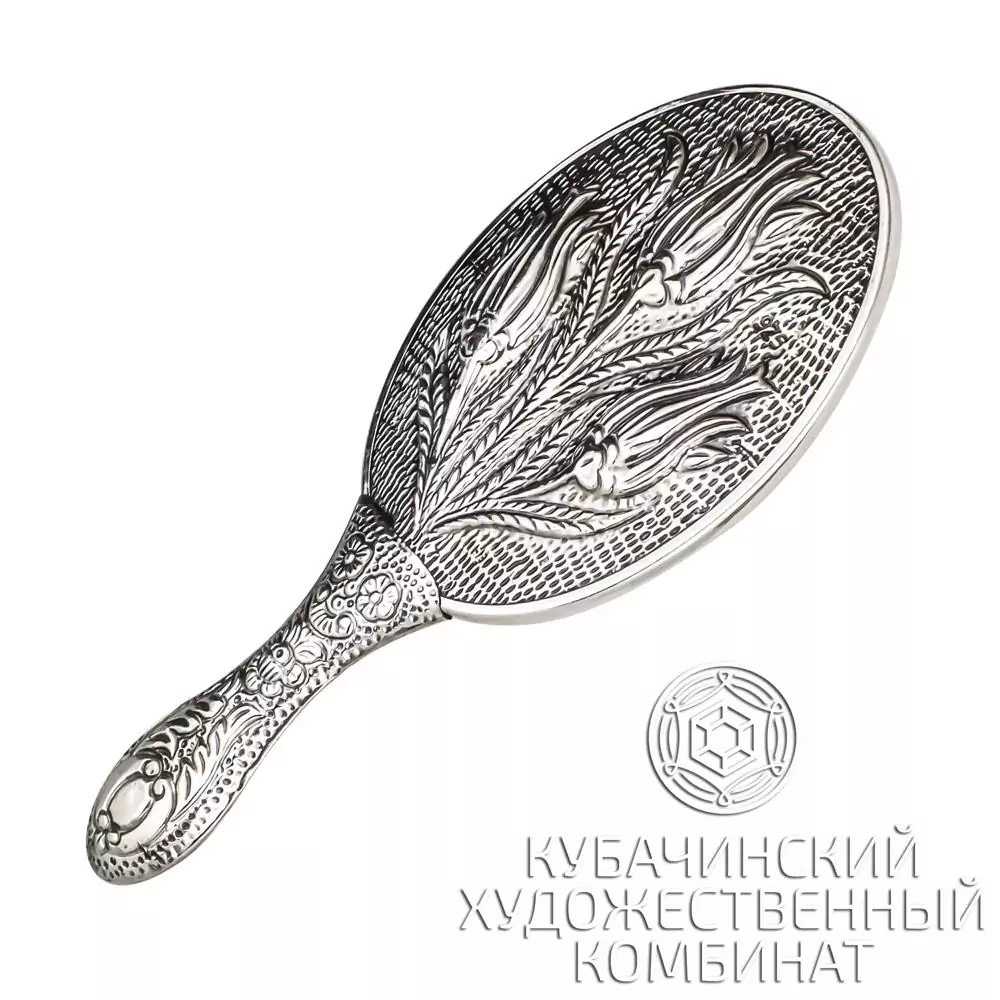 Зеркало "Тюльпан" из серебра 925 пробы