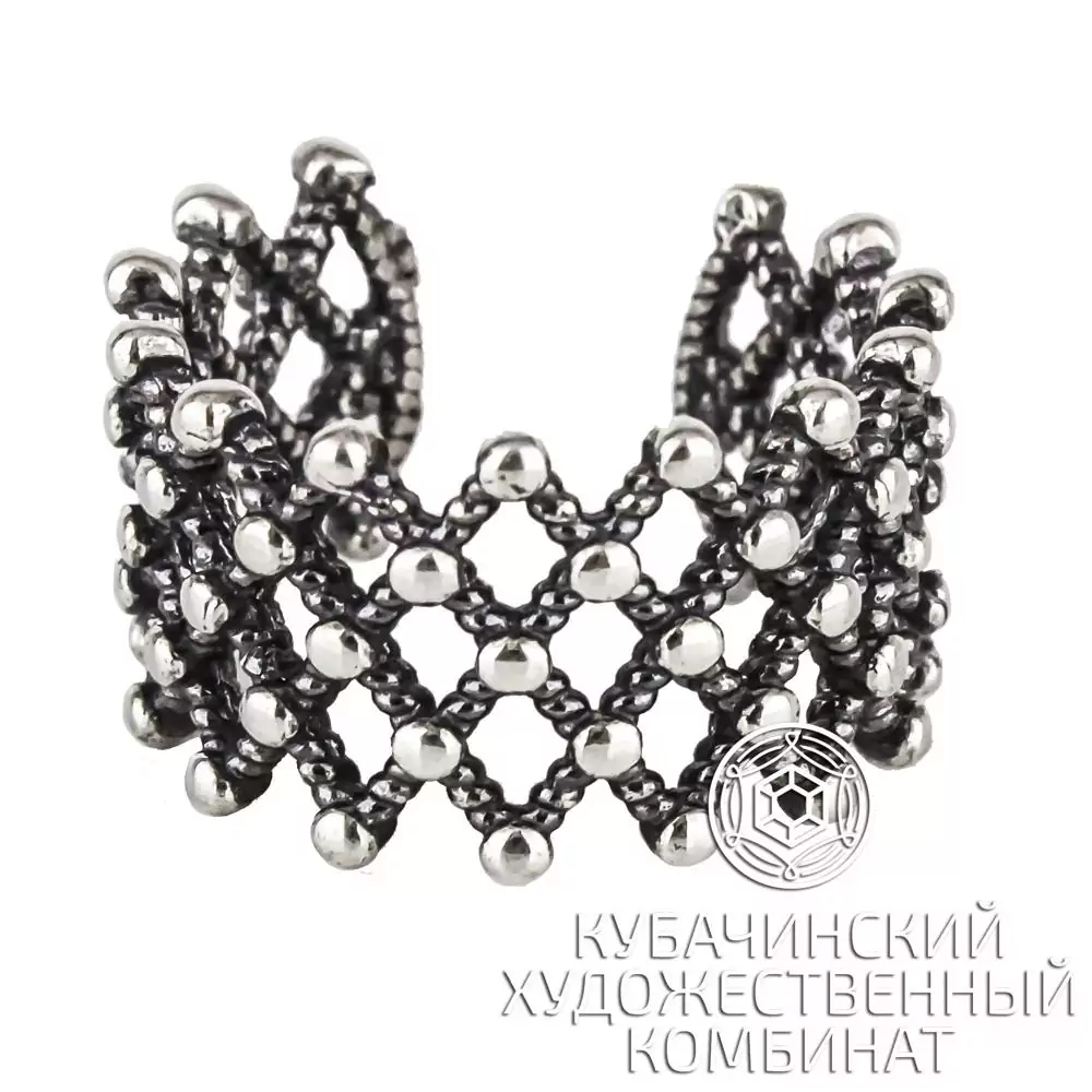 Кольцо "Сеть" из серебра