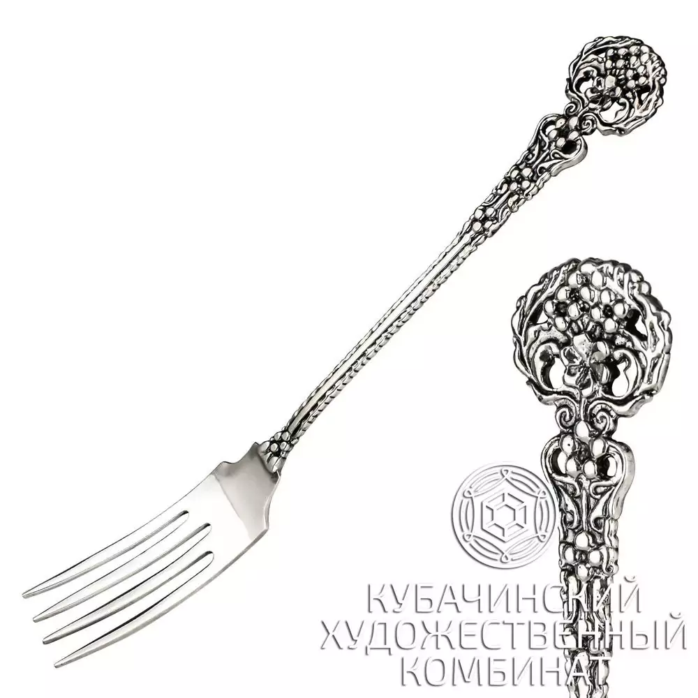 Вилка "Букет" из серебра 925 пробы