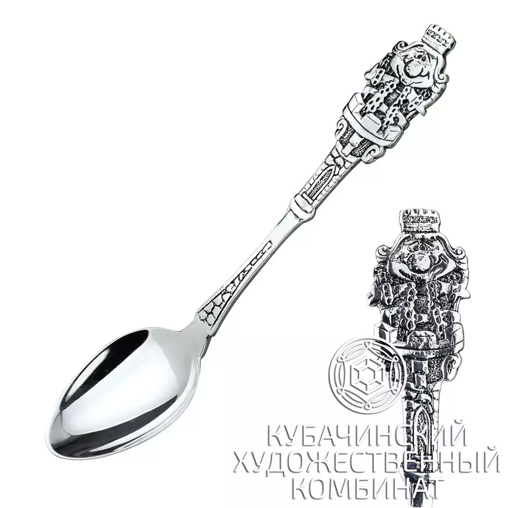 Ложка чайная "Башня" из серебра