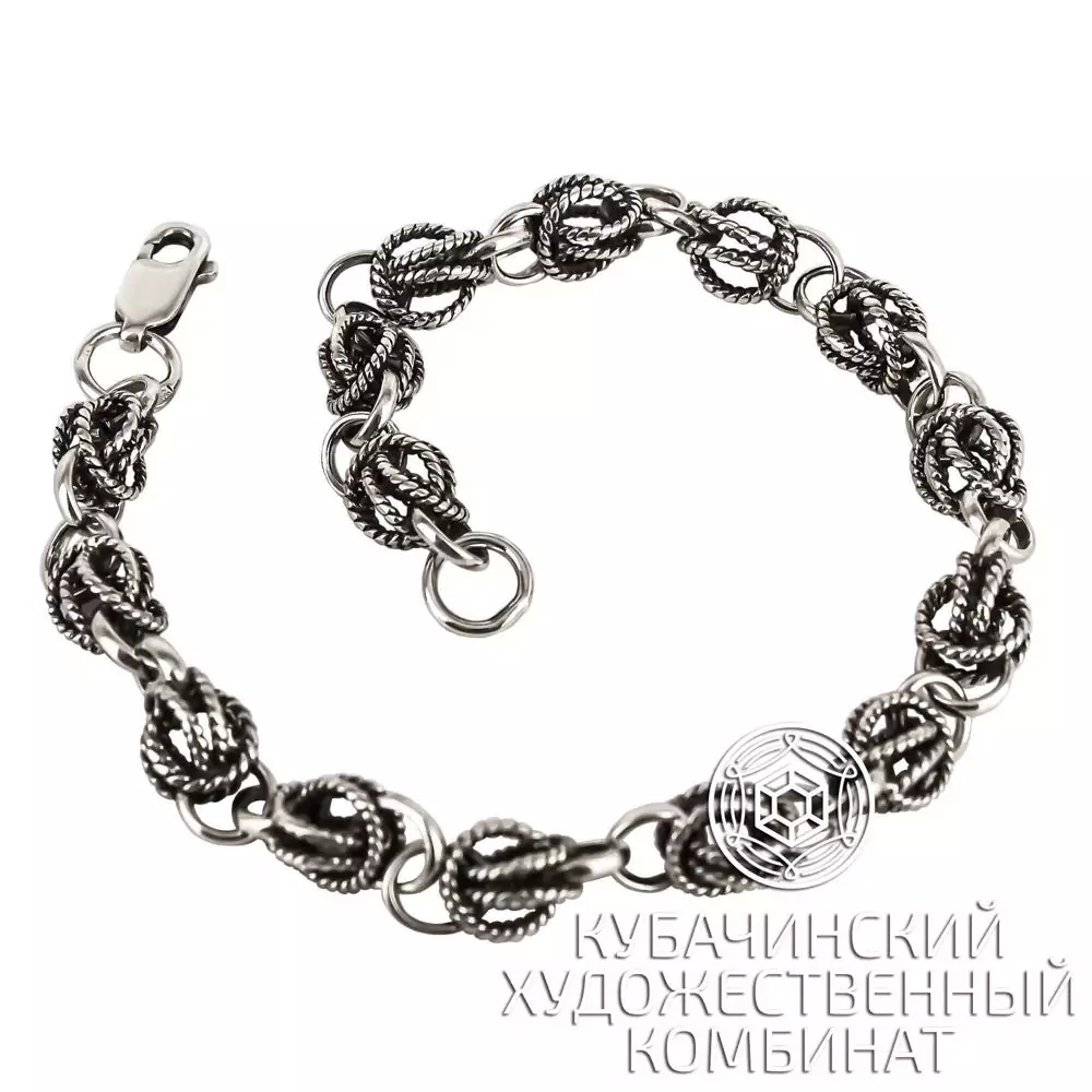 Браслет из черненого серебра 