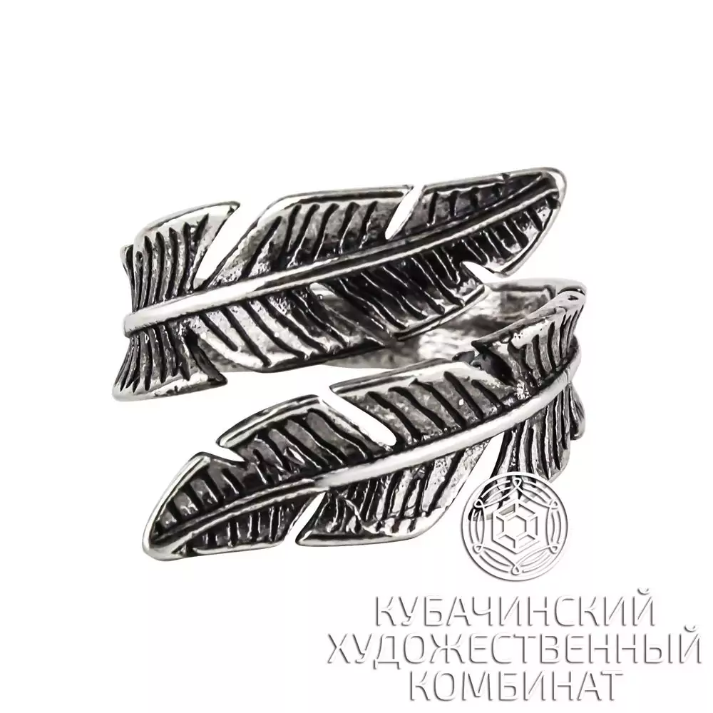 Кольцо "Перо" из серебра