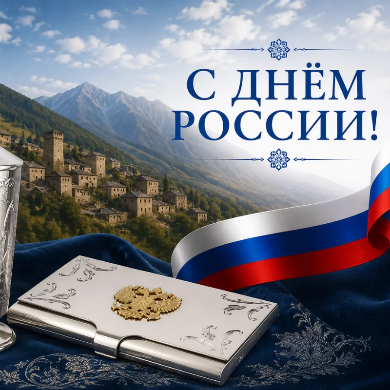 Подарки ко Дню России: серебро с символикой РФ со скидкой 10%