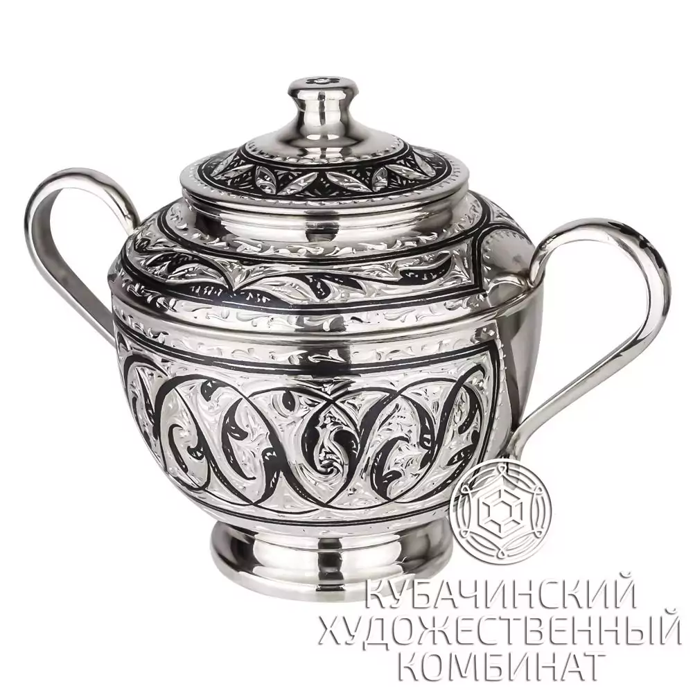 Сахарница  серебряная 