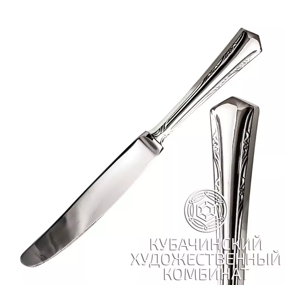 Нож столовый из серебра 925 пробы