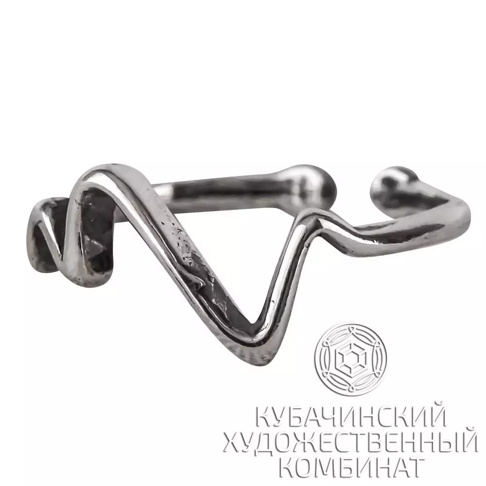Кольцо ручной работы из серебра 925 пробы