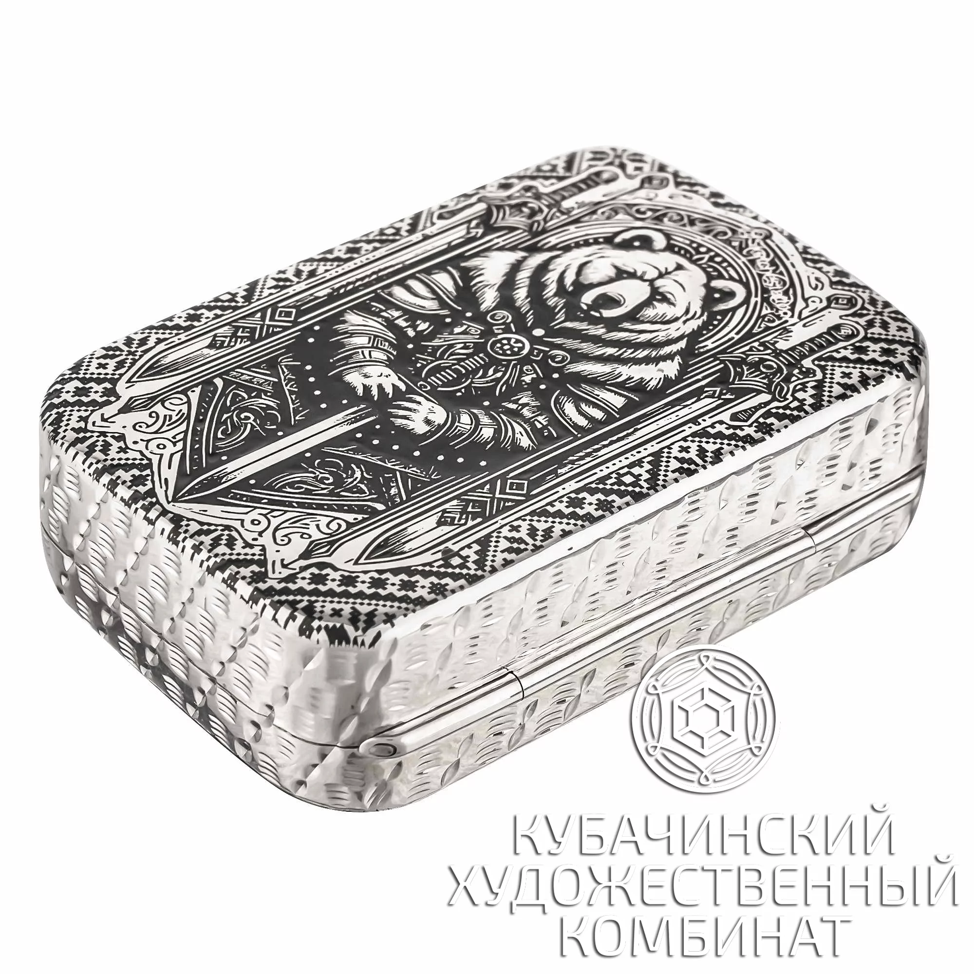 Таблетница серебряная