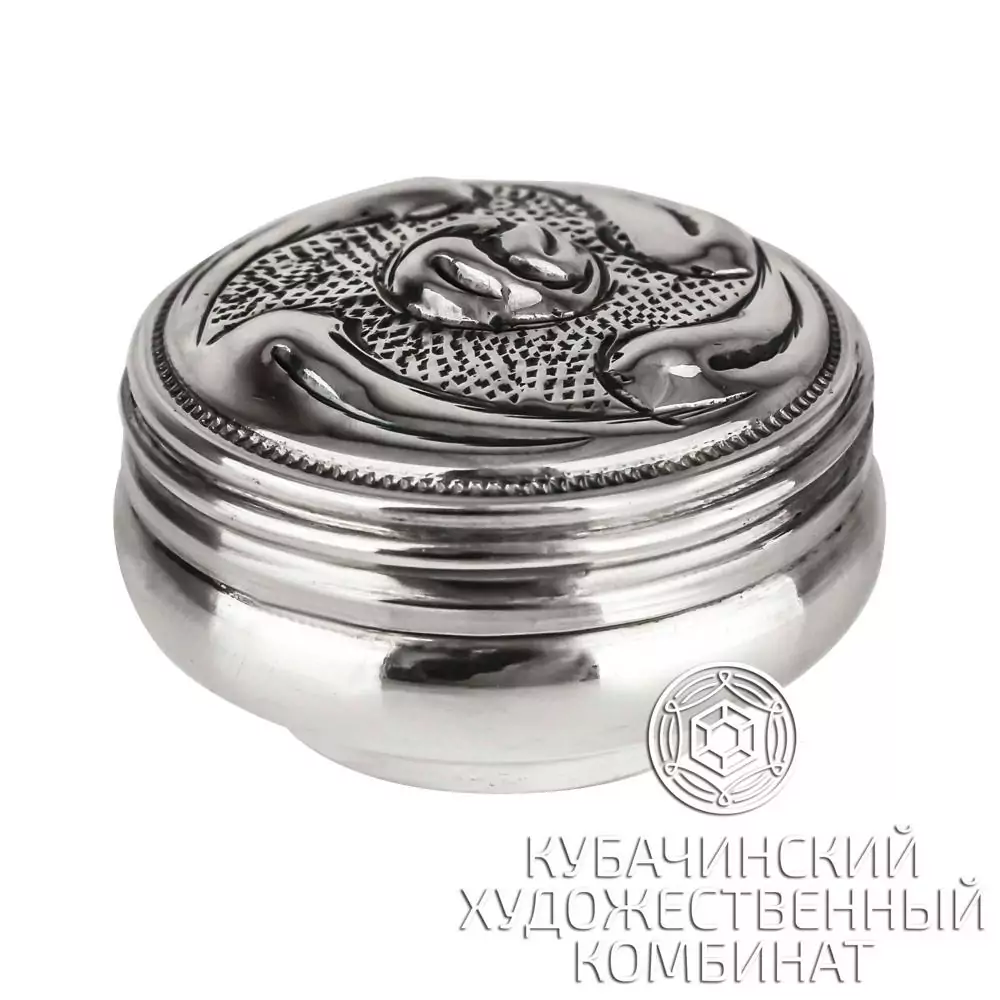 Таблетница из серебра 925 пробы