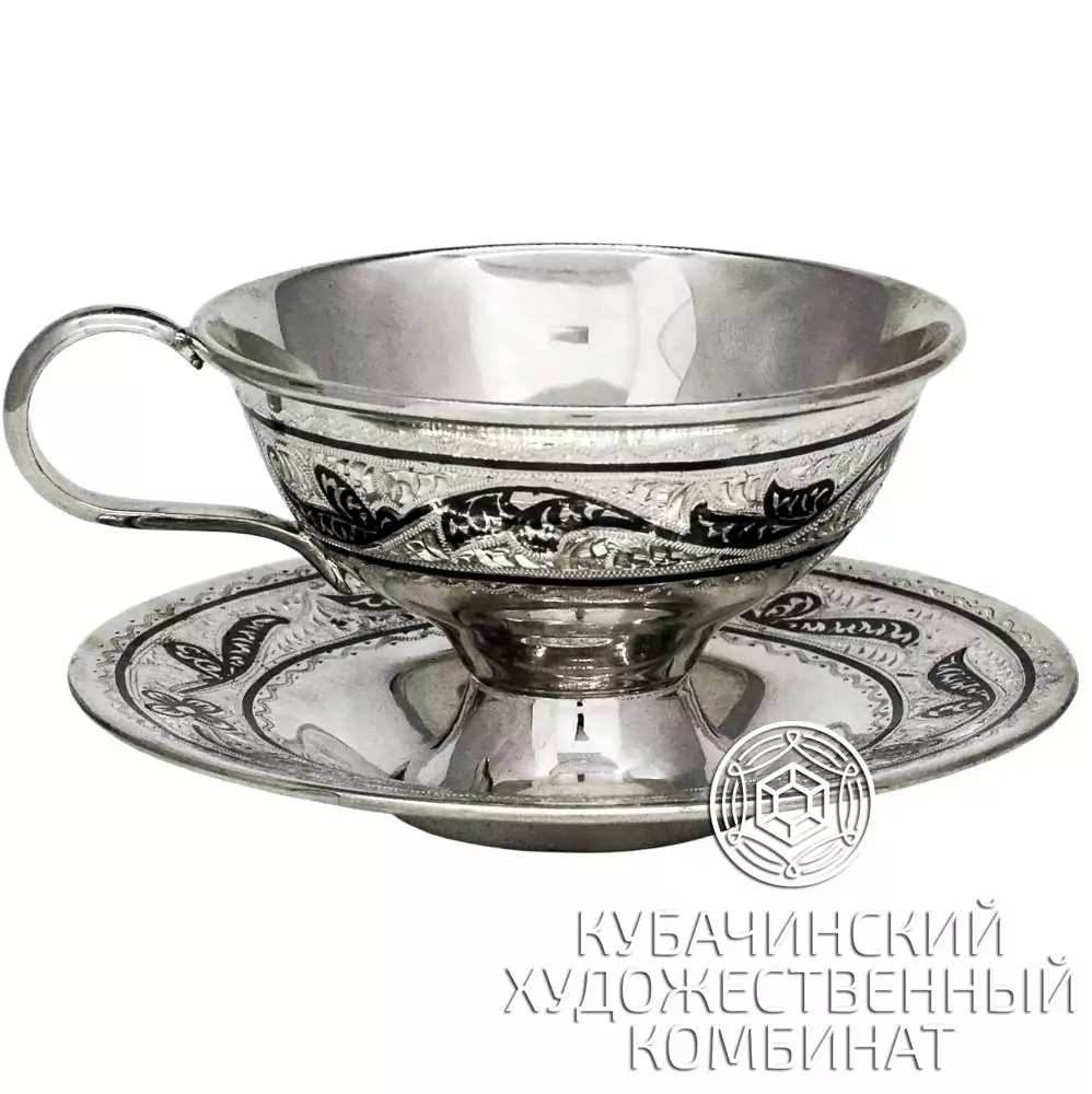 Чайная пара серебряная