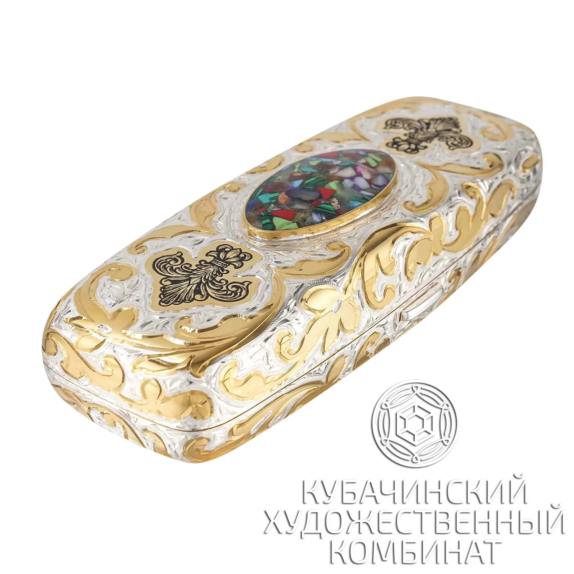 Футляр серебряный для очков 
