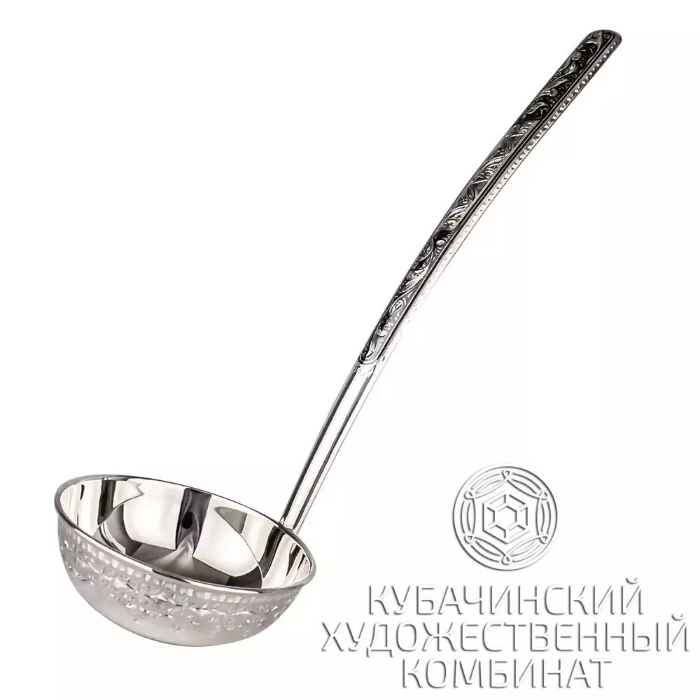 Половник ручной работы  из серебра