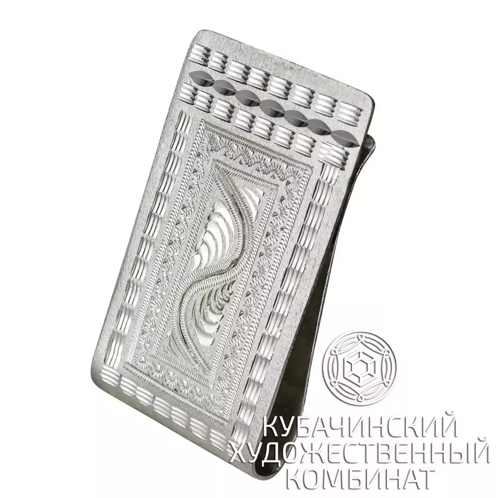 Зажим для денег из серебра 