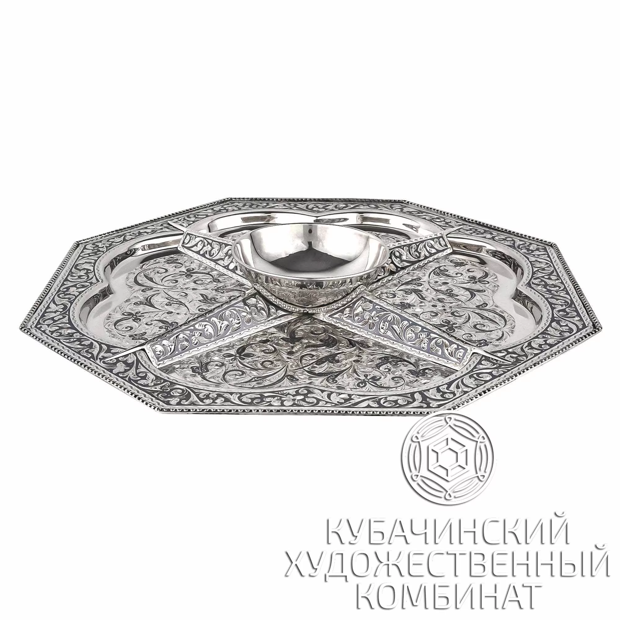 Менажница из серебра