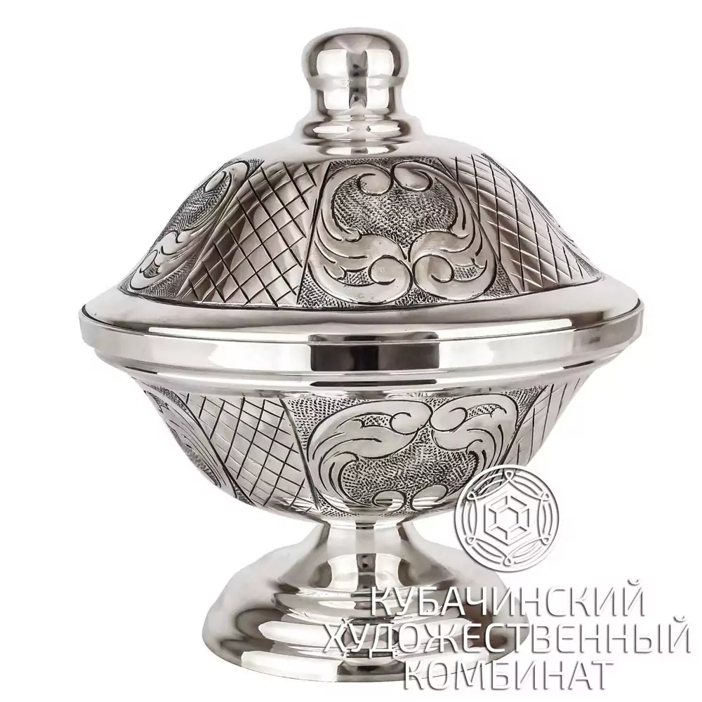 Икорница серебряная на 155 мл