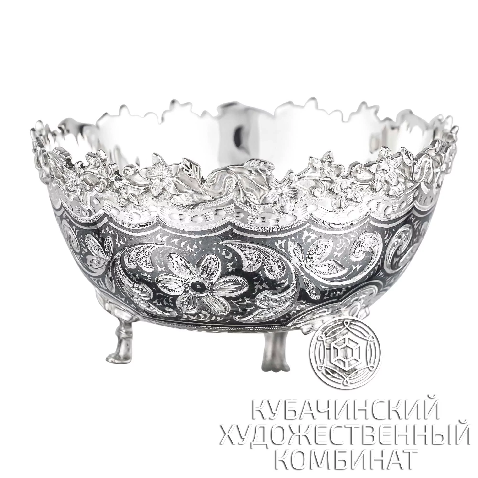 Конфетница из серебра