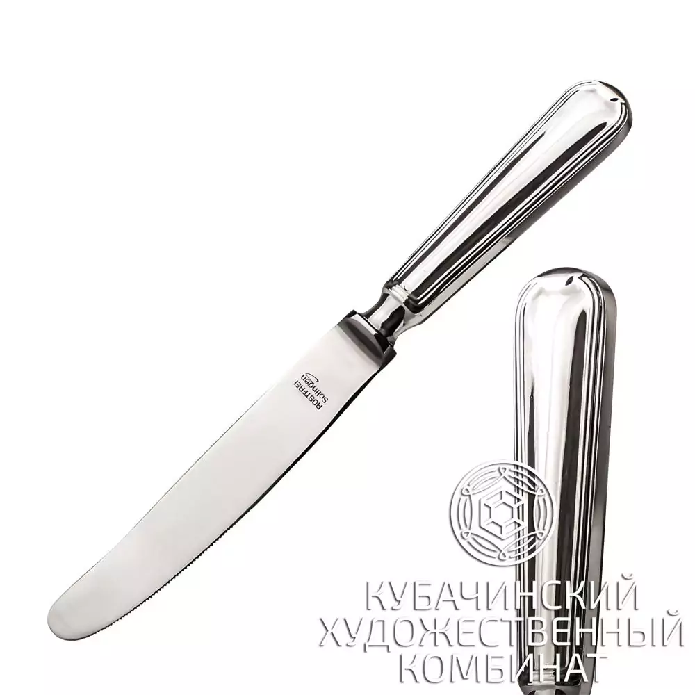 Нож столовый из серебра 925 пробы