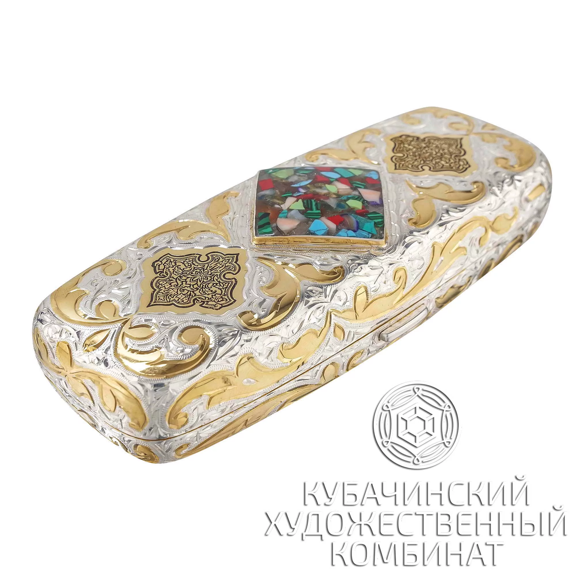 Футляр серебряный для очков 