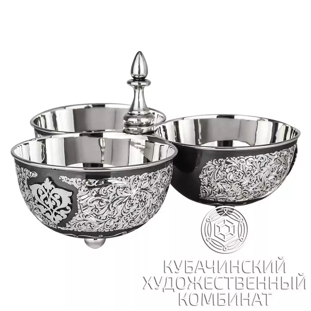 Менажница серебряная