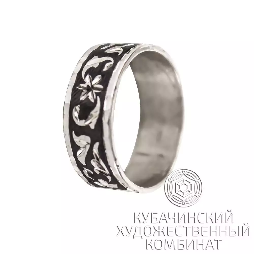 Кольцо "Цветы" из серебра