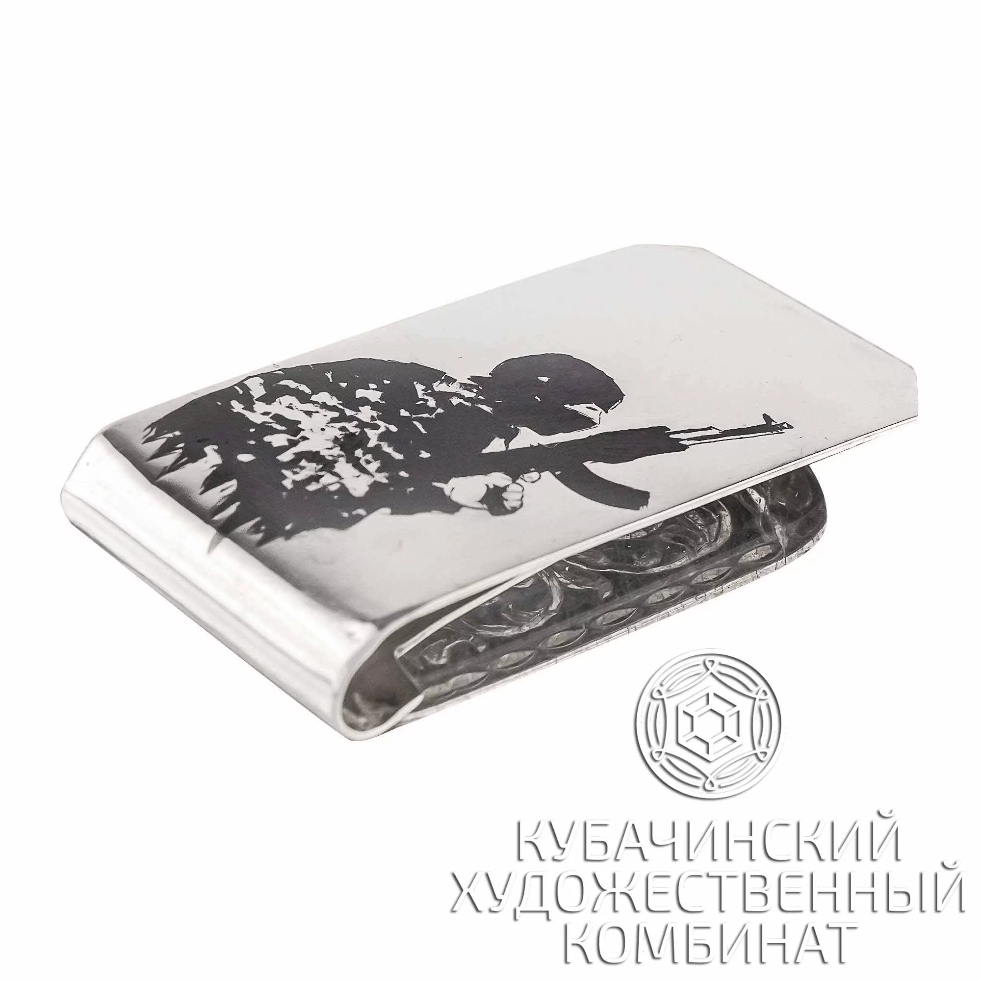 Зажим для денег из серебра