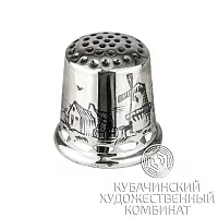 Наперсток "Деревня" из серебра