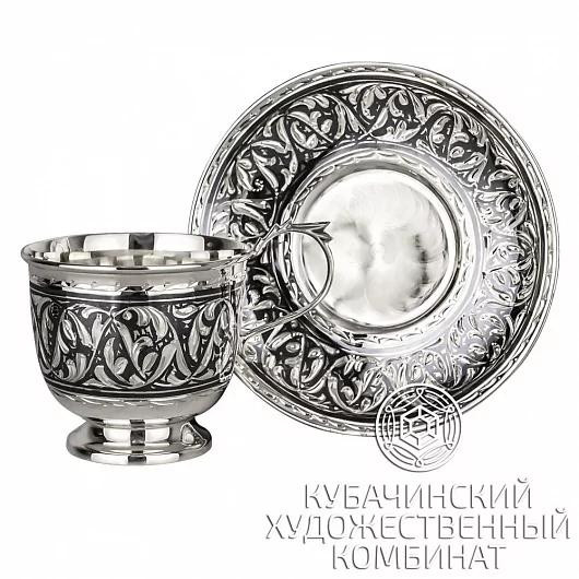 Кофейная пара из серебра на 110 мл
