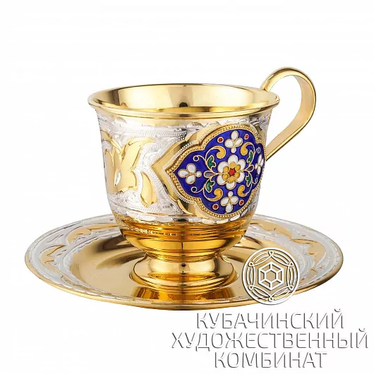Чайная пара из серебра на 115 мл