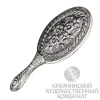 Зеркало "Цветы" из серебра 925 пробы