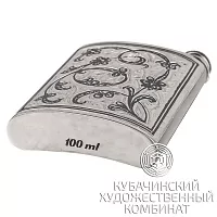 Фляга из серебра на 100 мл