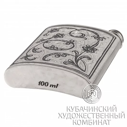 Фляга из серебра на 100 мл